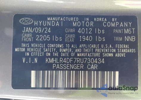 2024 Hyundai Elantra N Line z USA, uszkodzony, nr VIN KMHLR4DF7RU730434
